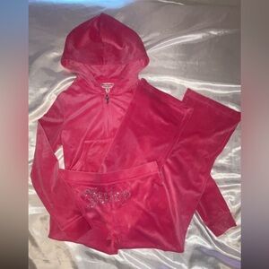 Juicy Couture Vibrant Pink Velour Set